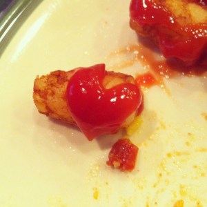 Tater tot and ketchup Love each other too, via Megan McReynolds of Ventura, CA